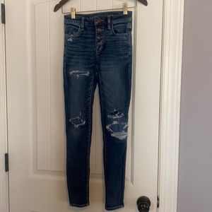 American Eagle jeans size 0 short, button fly